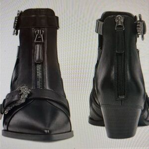 NINE WEST CARRILLO open panel booties with closed toe